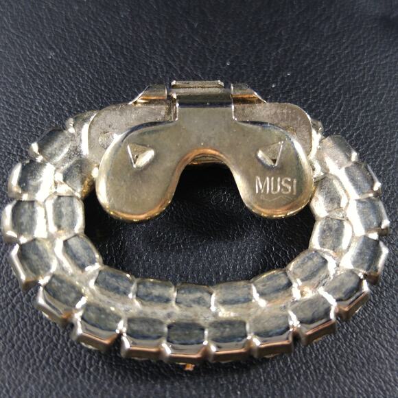 Vintage Wedding Shoe Clips, Rhodium Plated, 1950s MUSI Clear Rhinestones - Picture 10 of 10